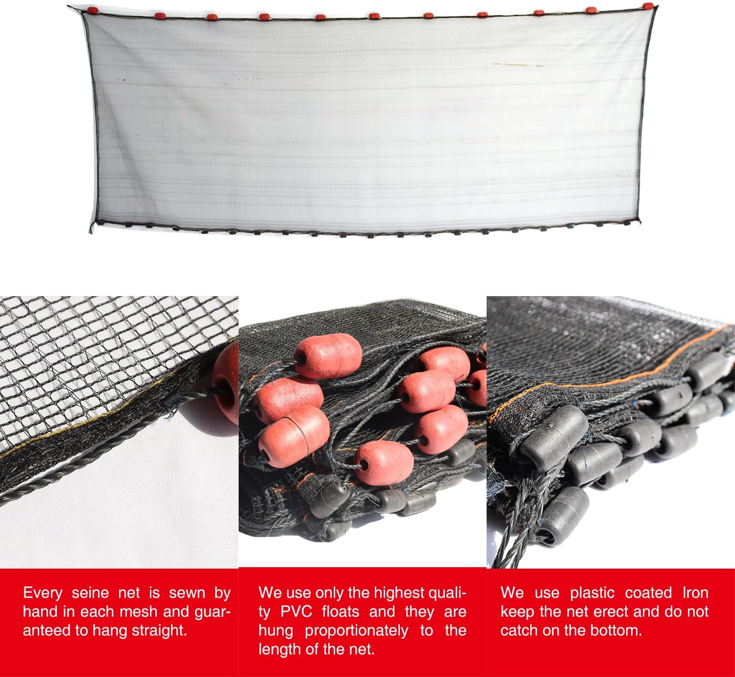 Professional Seine Net | Ultra Strong | Maximizes Catch | Ideal for Both Commercial and Recreational Fishing | Multiple - Image 3